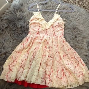 Cream lace dress